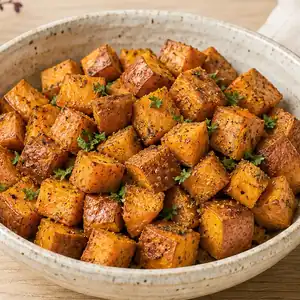 Patata dolce a cubetti speziata
