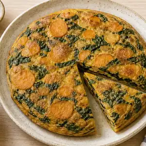 Frittata di spinaci e patata dolce