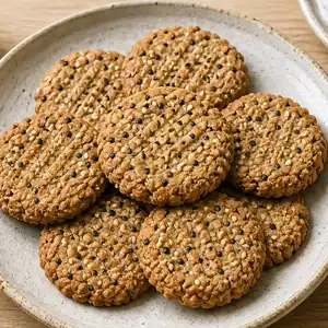 Biscotti al sesamo e avena